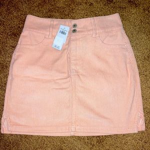 Hollister Ultra High Rise Light Pink Corduroy Skirt Size 7 NWT